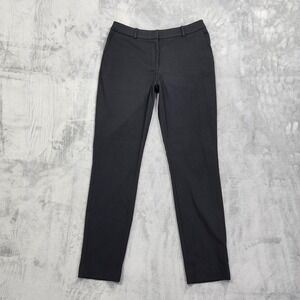 H&M Pants Womens 8 Black Slim Tapered Twill Dress Ankle Stretch Office Casual